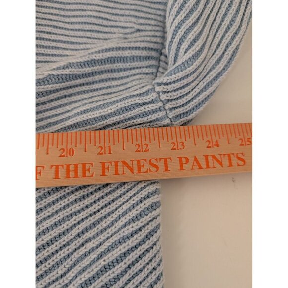 Poetry Ribbed Cardigan Womens Size 16/18 Blue 100% Cotton Open Front Sweater - Picture 9 of 10